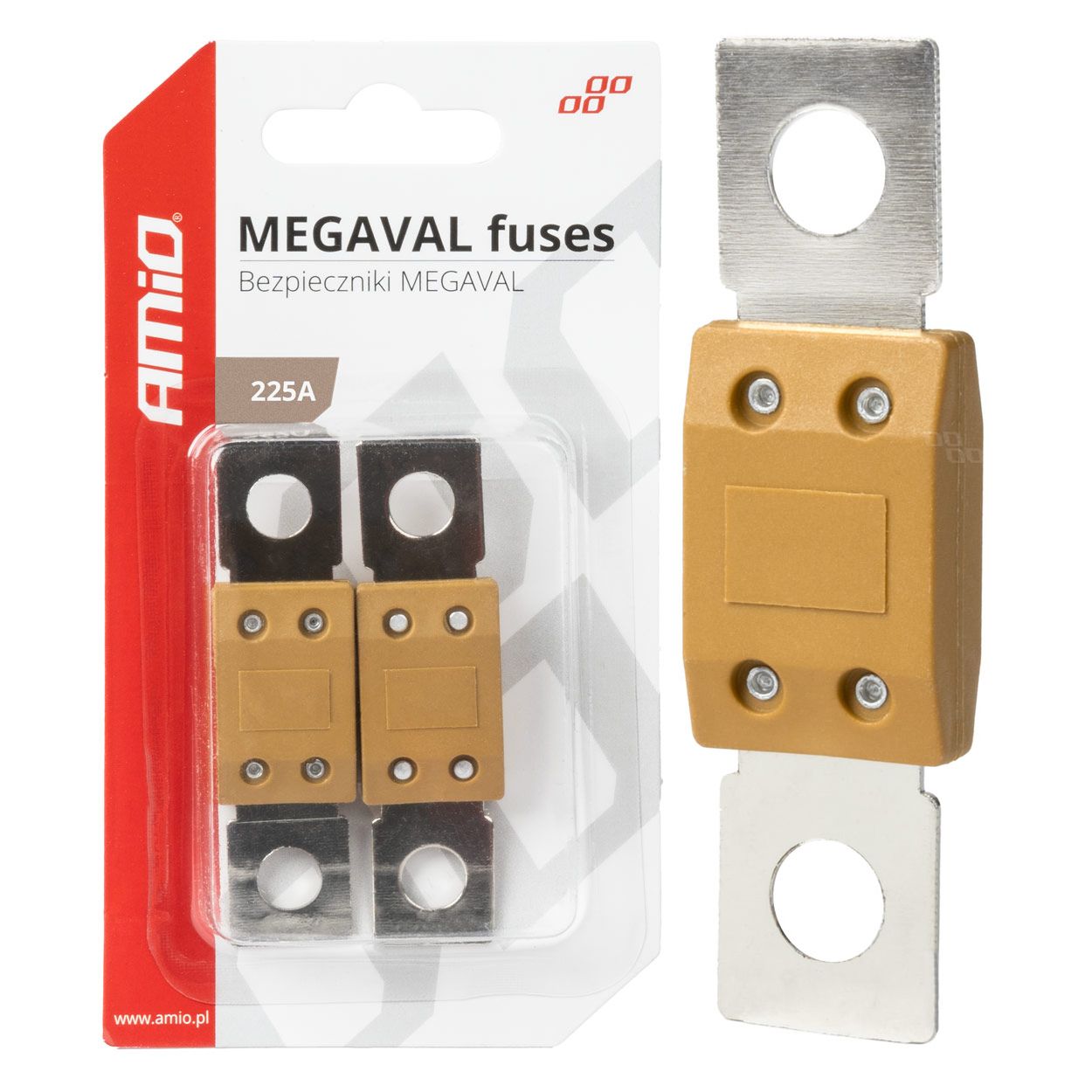 Осигурач MEGAVAL 2PCS 225A blister AMIO-03468