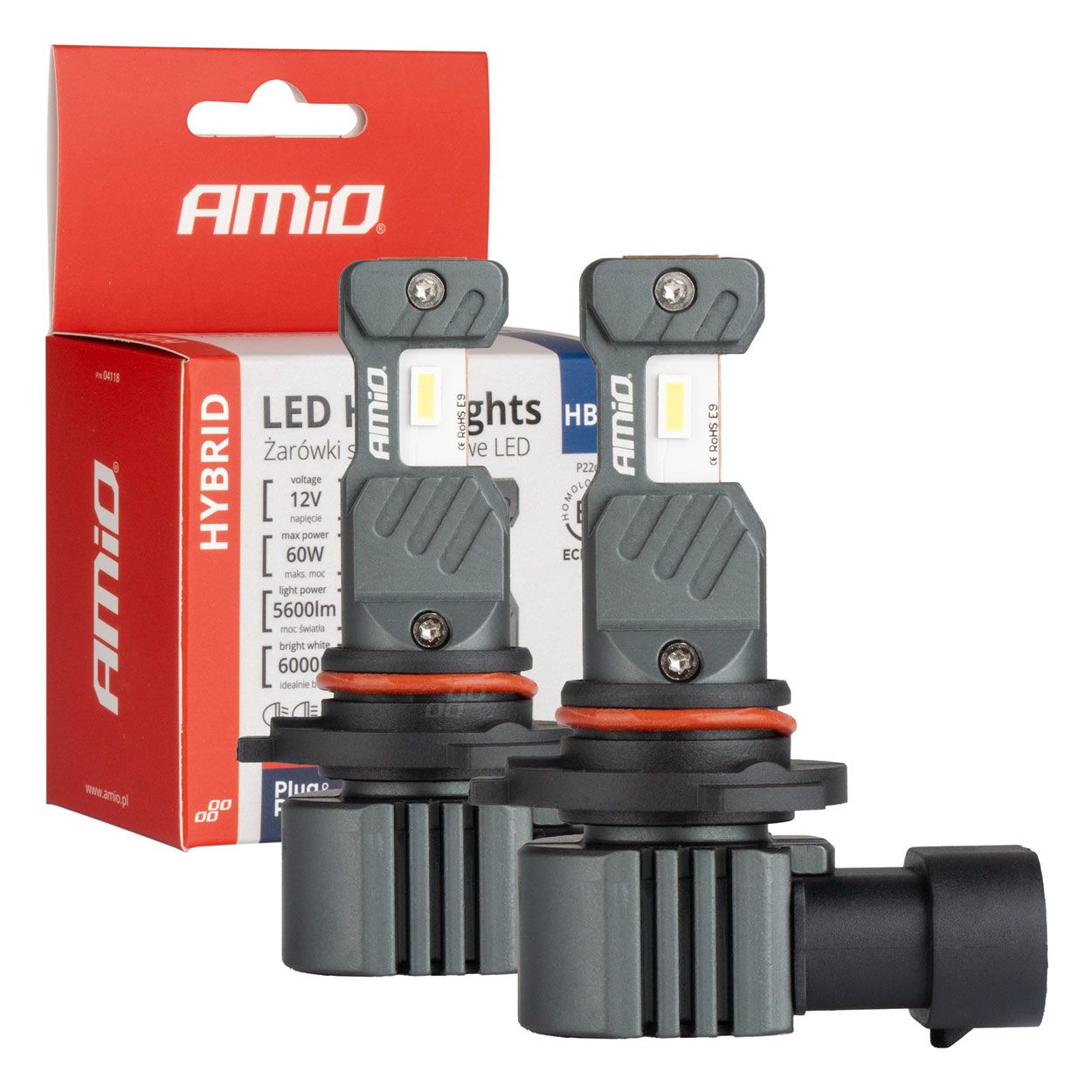 Сијалица LED сет AMIO-04118 12v HB4 9006 HYBRID series Plug and Play CanBus