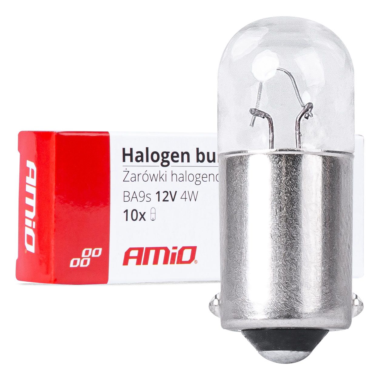 Сијалица AMIO-03370 T4W 12V 4W BA9S 10PCS Amio