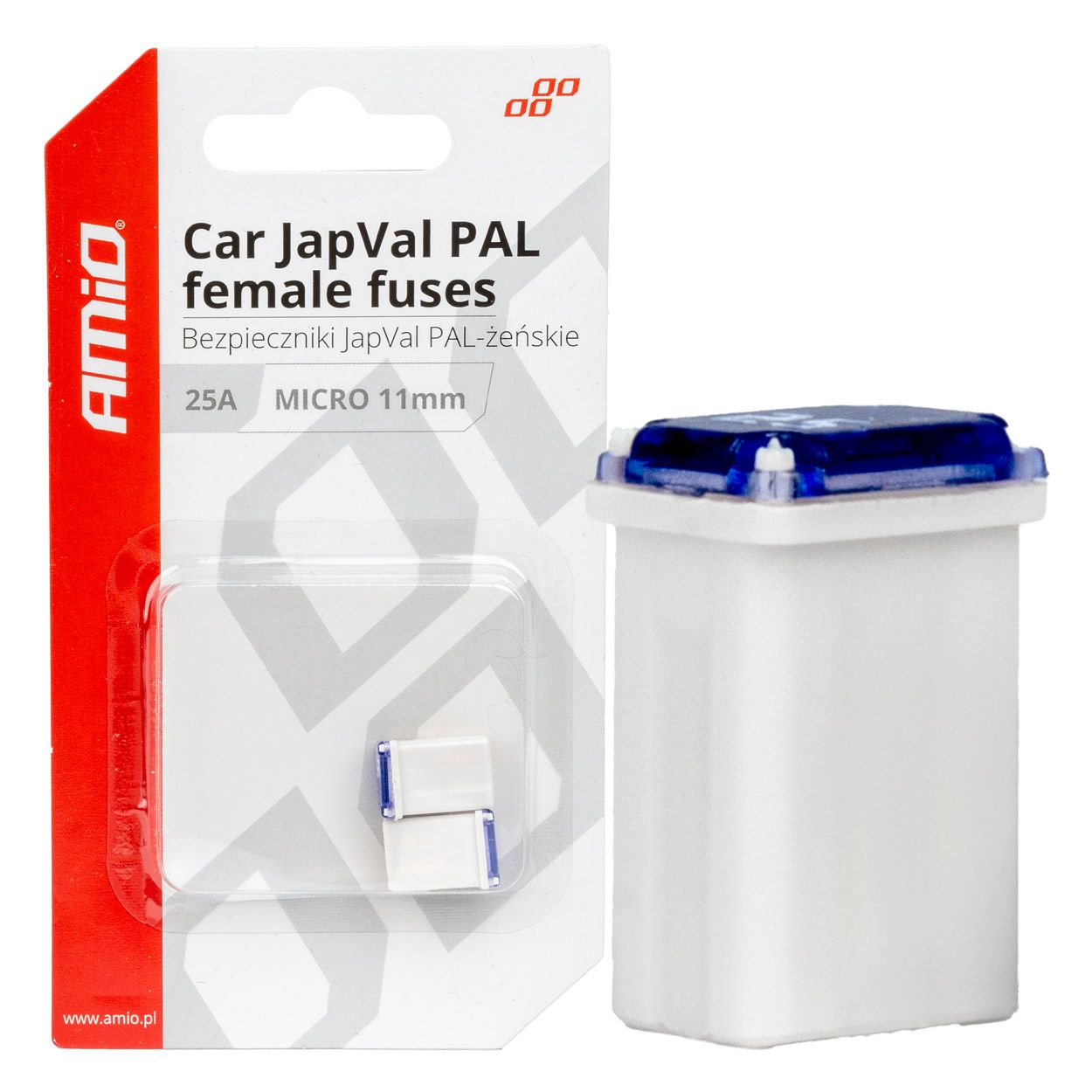 Осигурач JAPVAL PAL MICRO 11mm 2pcs 25A blister AMIO-03459