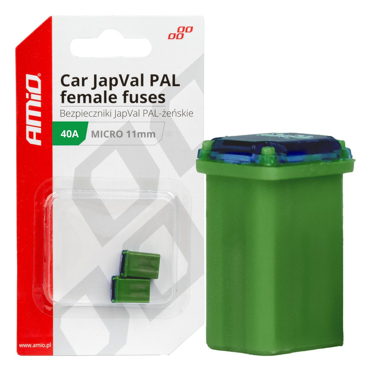 Осигурач JAPVAL PAL MICRO 11mm 2pcs 40A blister AMIO-03461