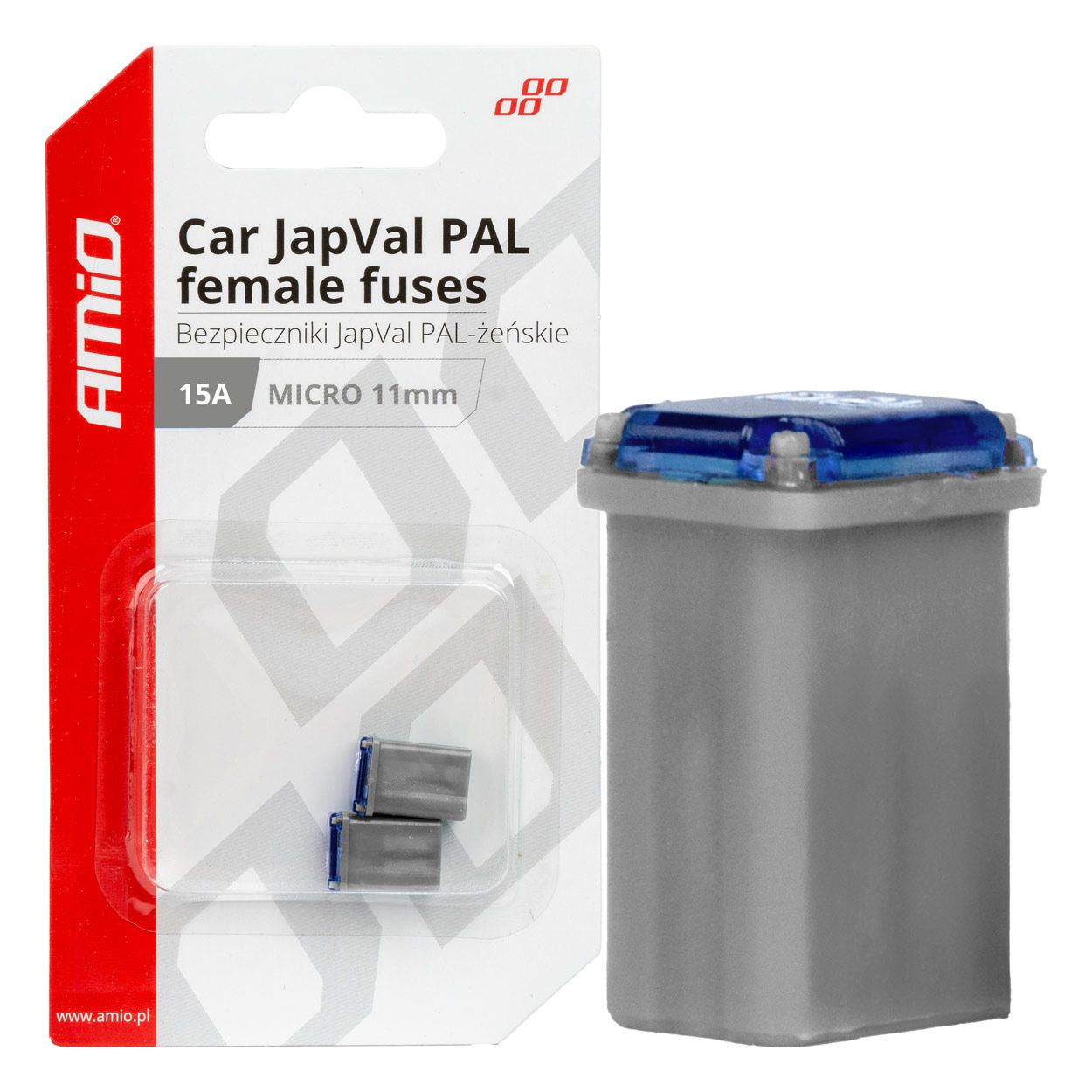 Осигурач JAPVAL PAL MICRO 11mm 2pcs 10A blister AMIO-03457