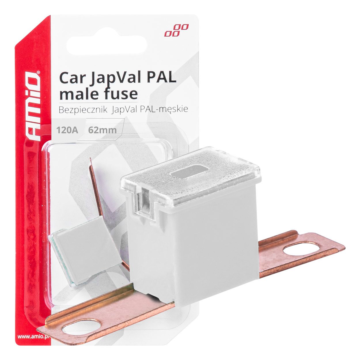 Осигурач JAPVAL PAL BENT 48/62mm 1pcs 120A blister AMIO-03434
