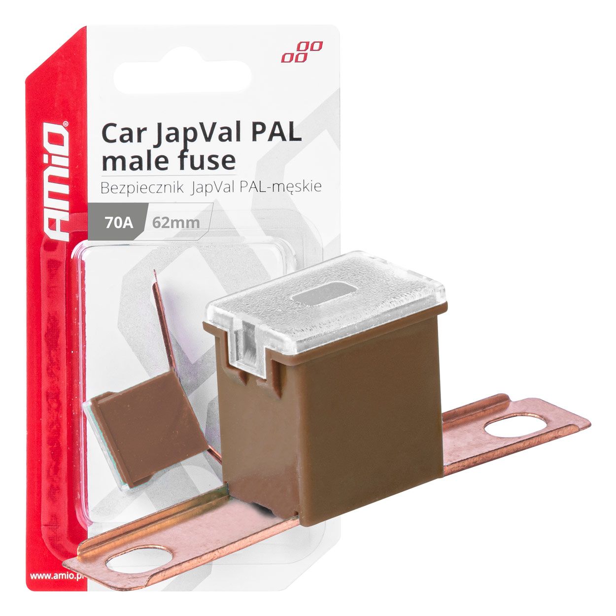 Осигурач JAPVAL PAL BENT 48/62mm 1pcs 70A blister AMIO-03431