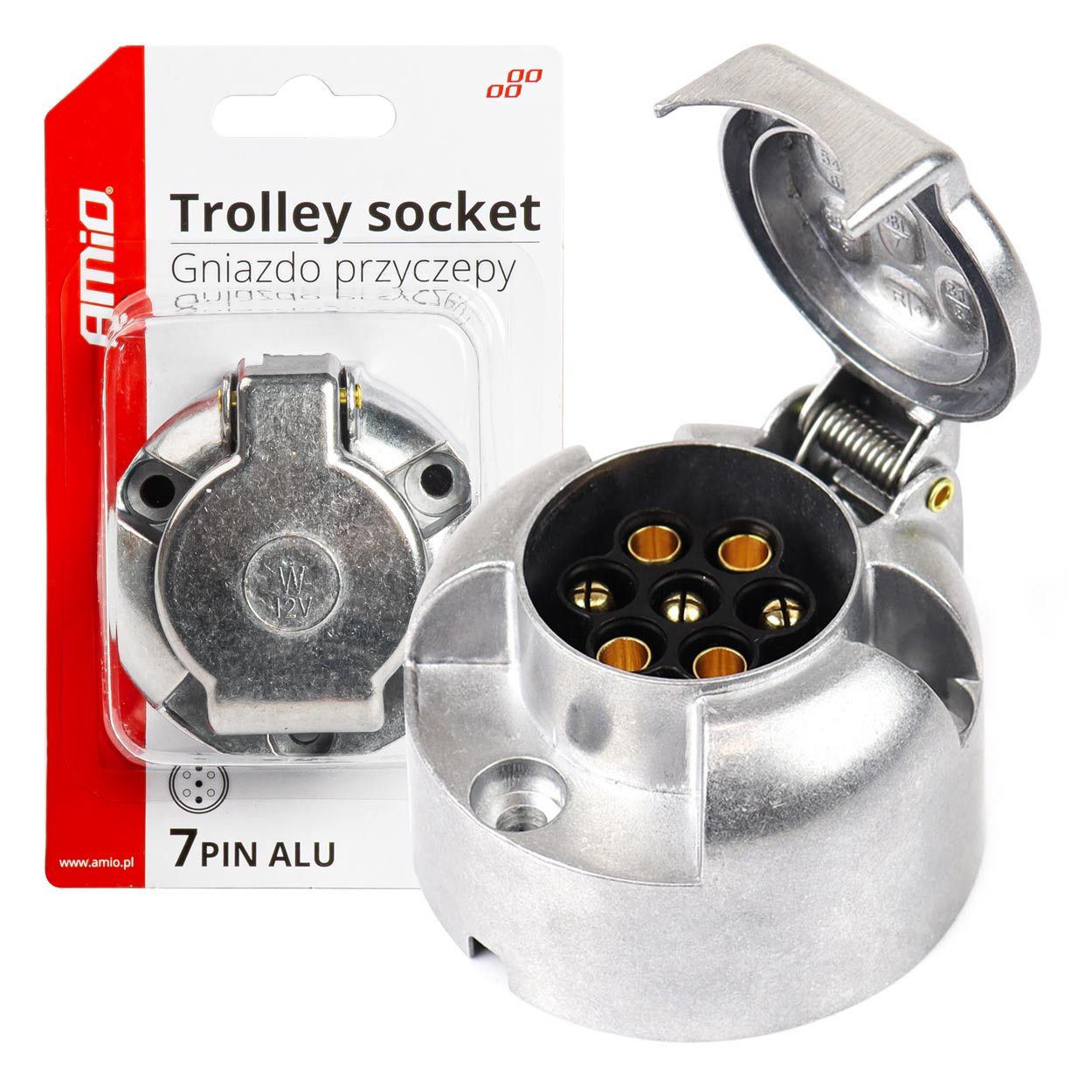 Конектор 7PIN ALU blister AMIO-03217