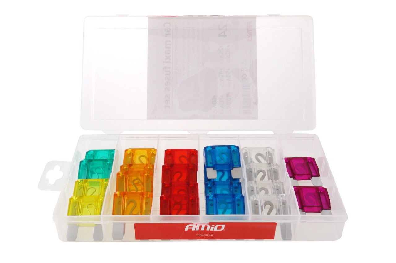 Осигурачи MAXI box mix 24pcs AMIO-02323