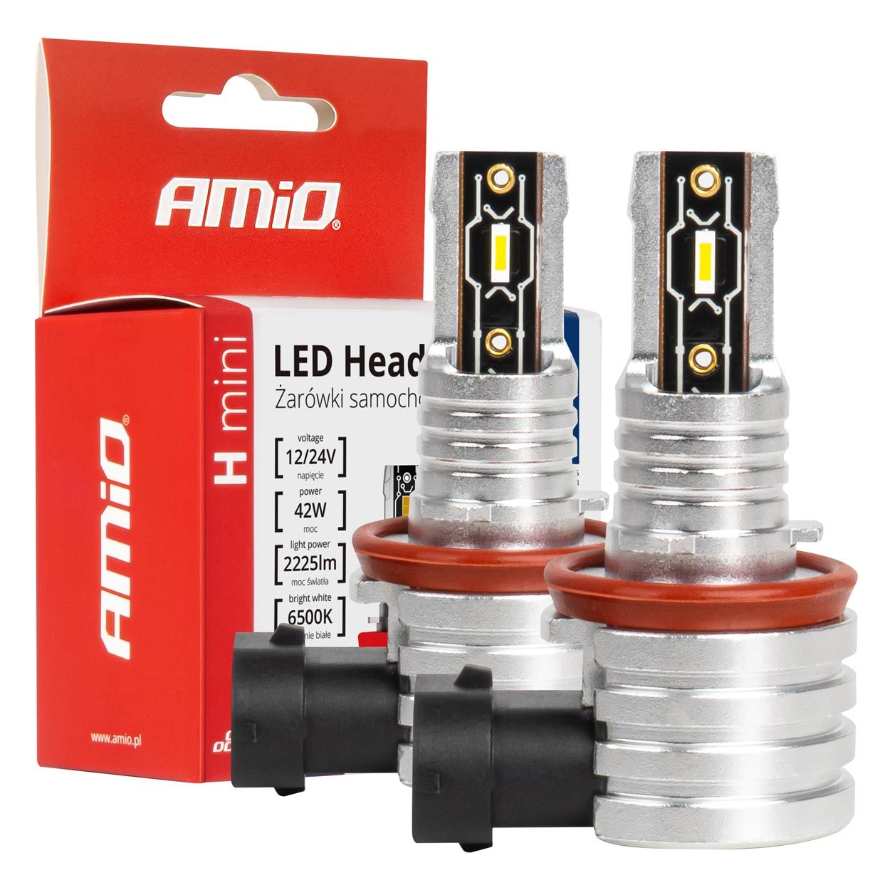 Сијалица LED AMIO-03333 mini max42W H8/H9/H11/H16 Amio