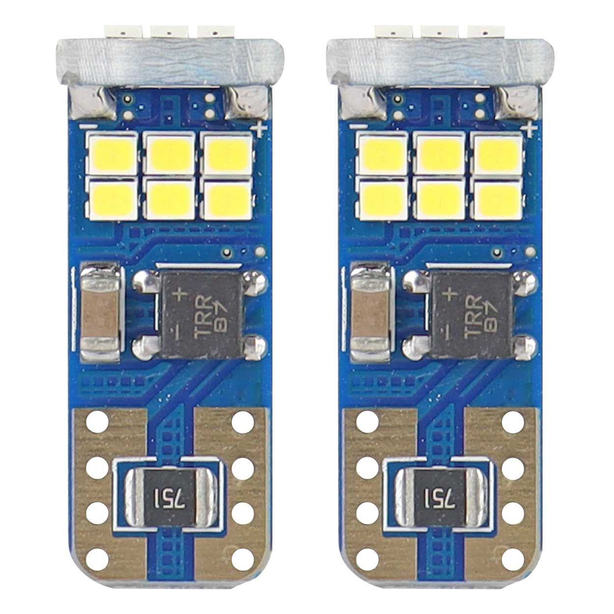 Сијалица LED AMIO-01292 T10e W5W WHITE 12V/24V amio