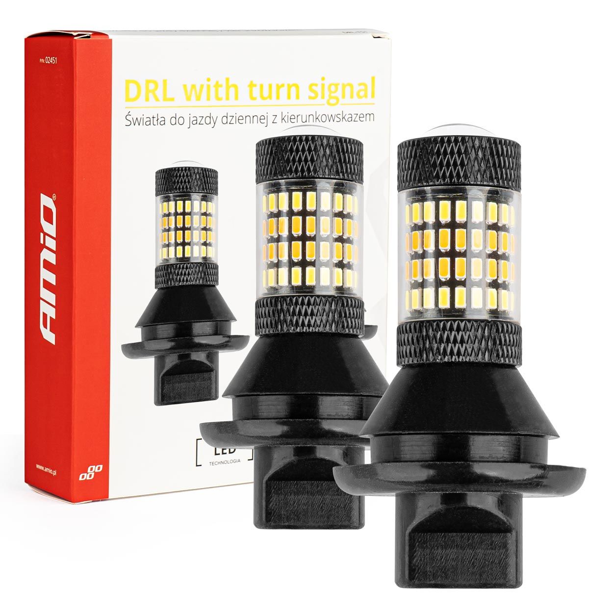Сијалица LED AMIO-02451 96SMD 3014 PY21W Amio