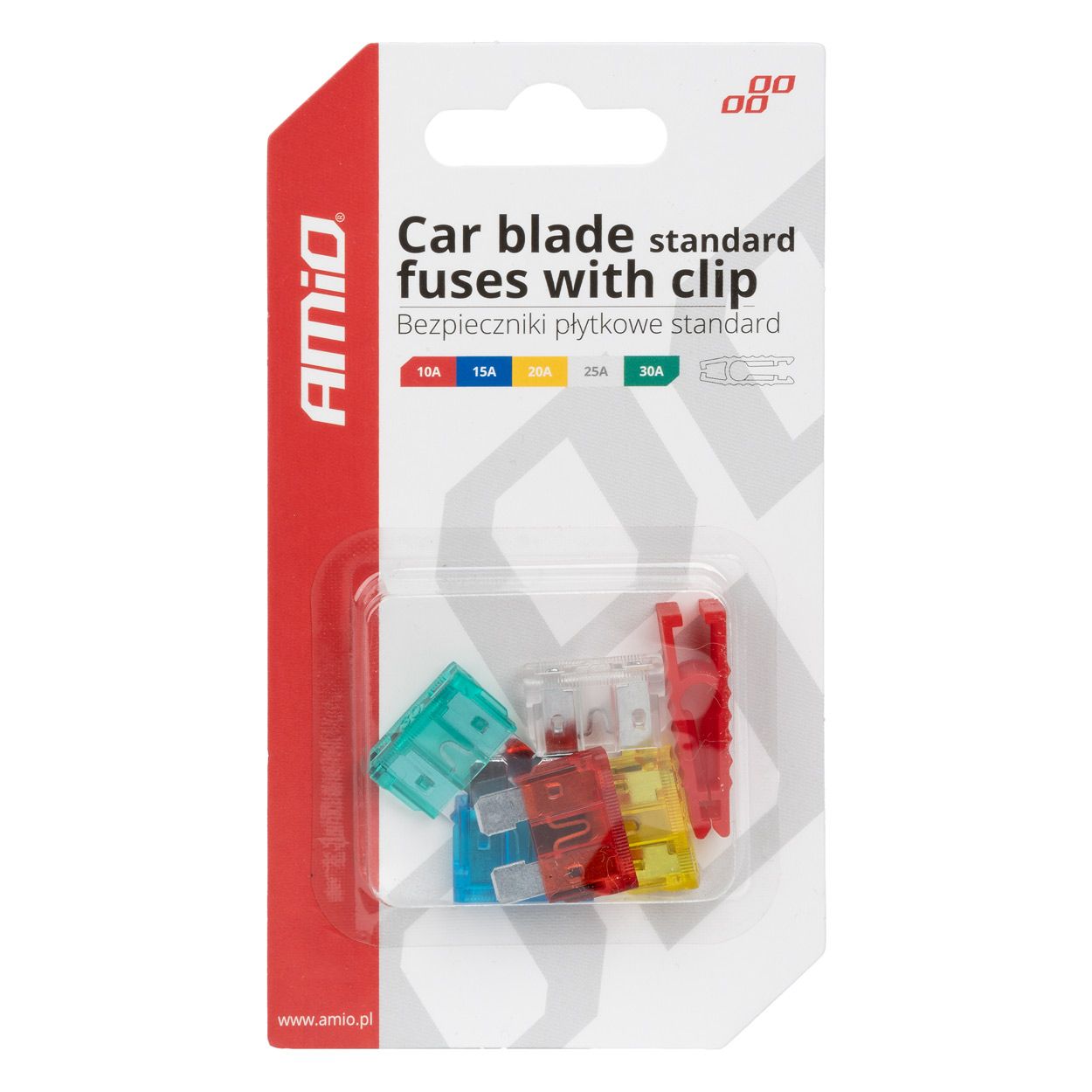 Сет осигурачи со клип AMIO-03380