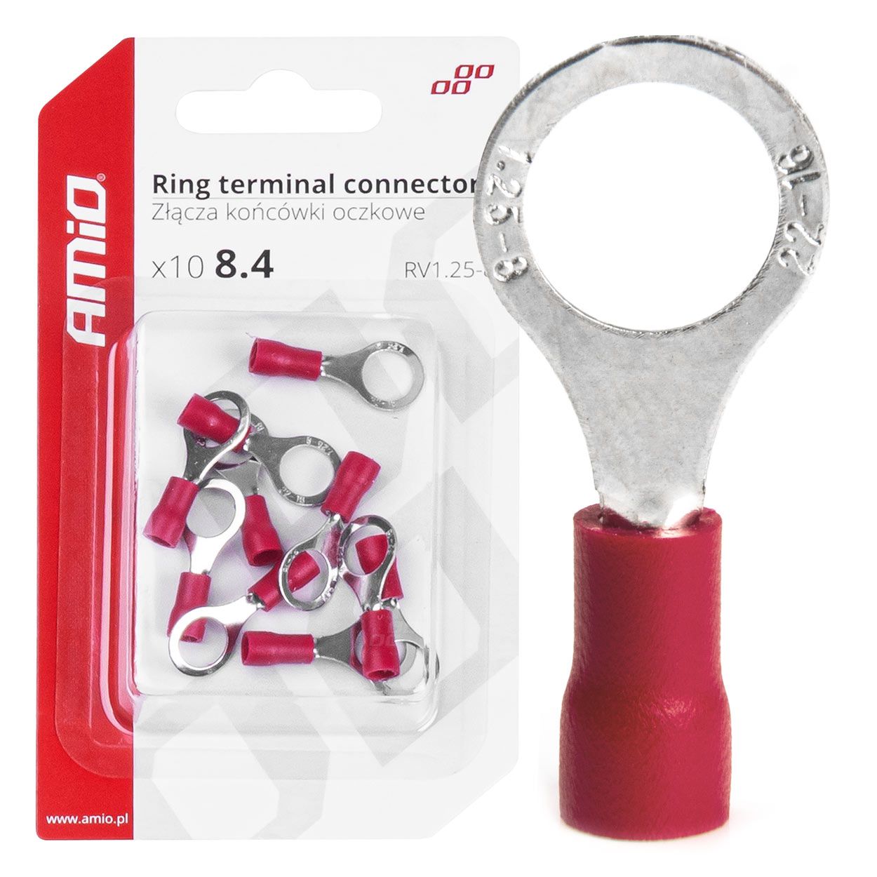 Кабел папуча RV 1.25-8 10pcs AMIO-03079