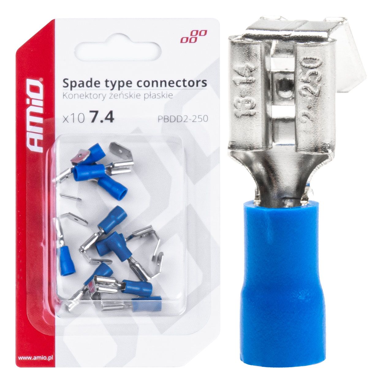 Женски конектор 7.4/6.3mm 1.5-2.5mm2 15A 10pcs AMIO-03069