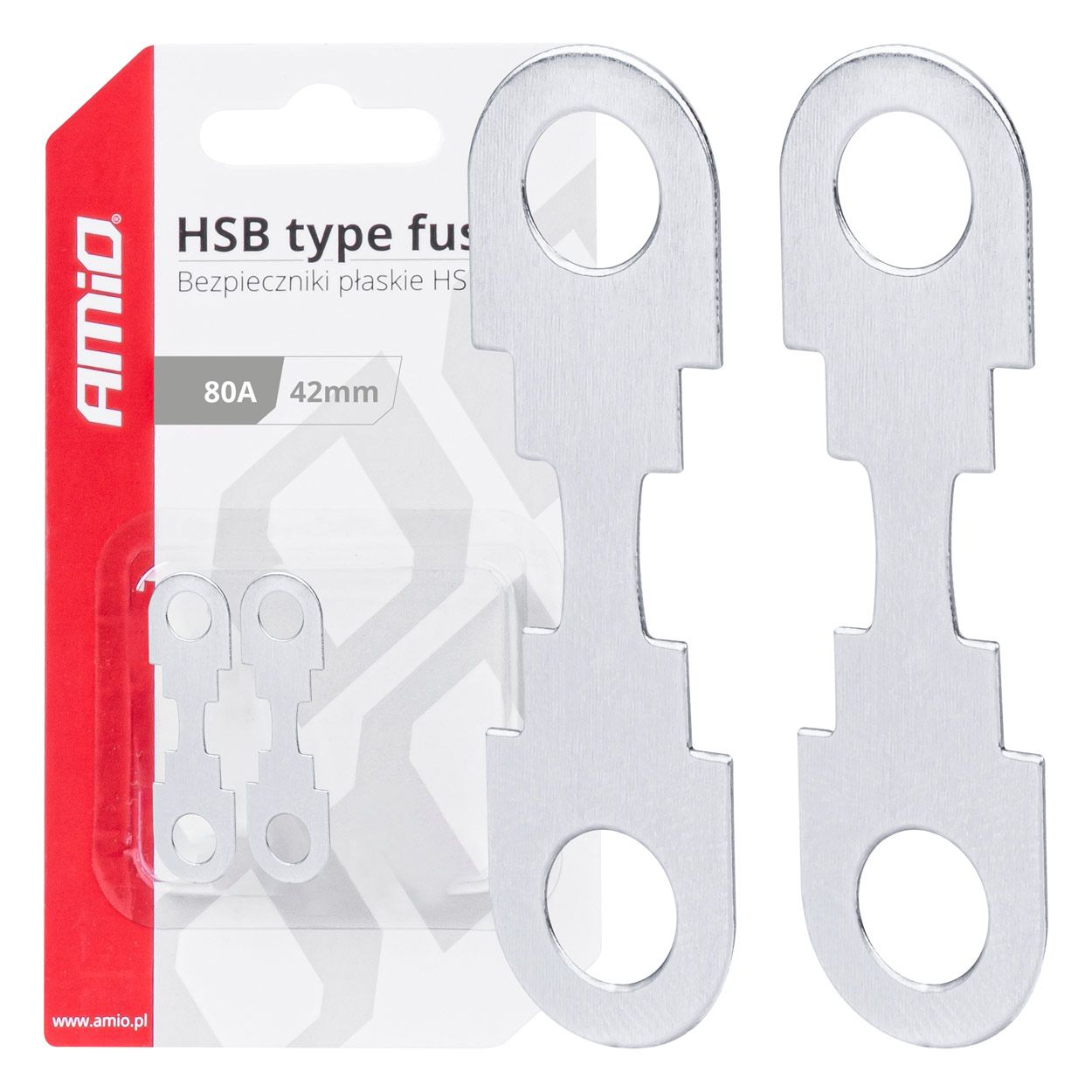 Осигурач FLAT HSB O-Type 42x12mm 2pcs 80A blister AMIO-03501