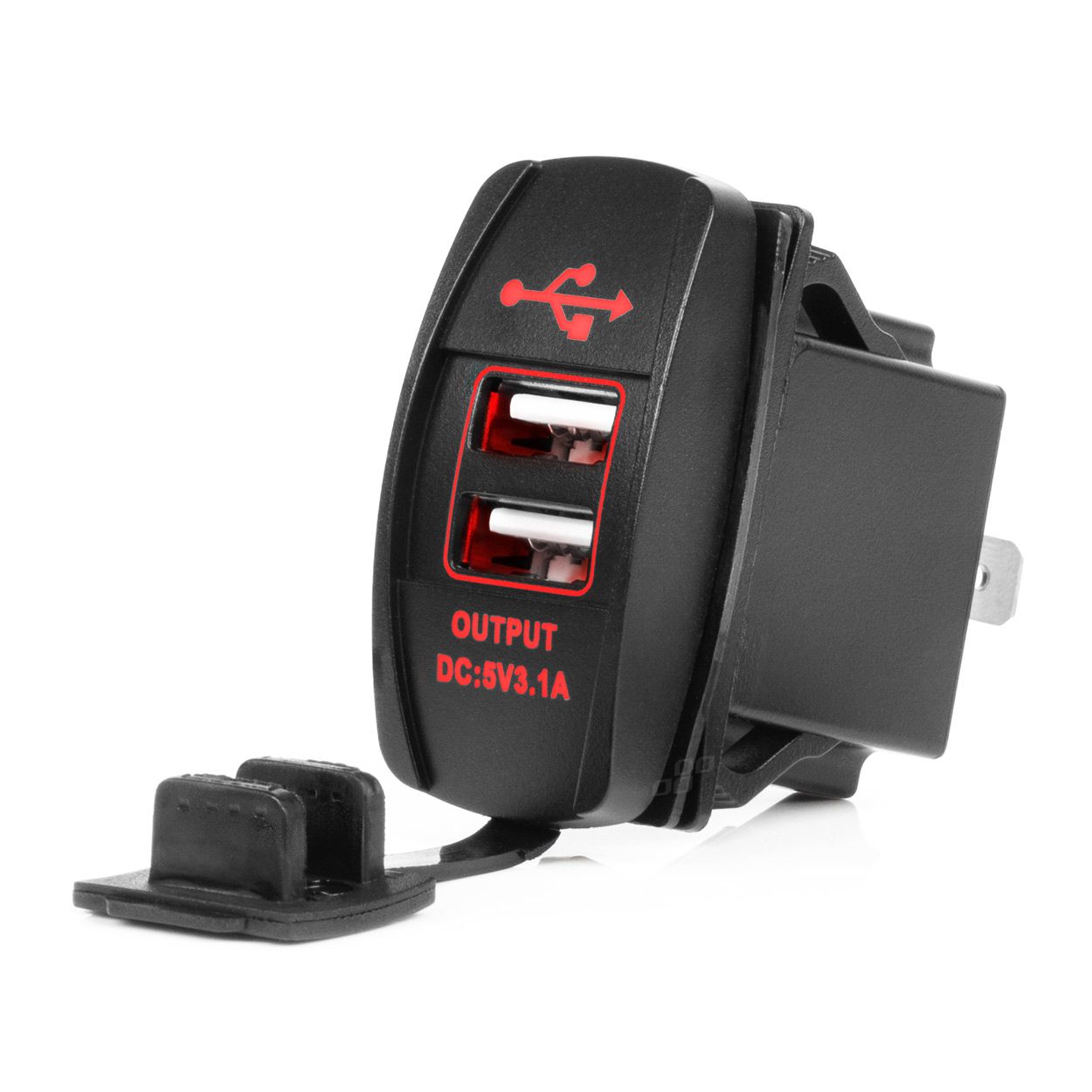 Водоотпорен полнач за телефон 2xUSB 12/24V AMIO-04228