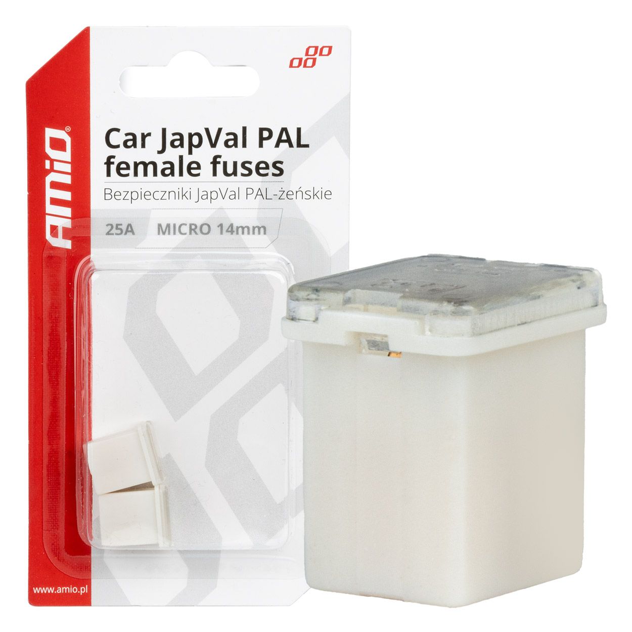 Осигурач JAPVAL PAL MICRO 14mm 2pcs 25A blister AMIO-03452