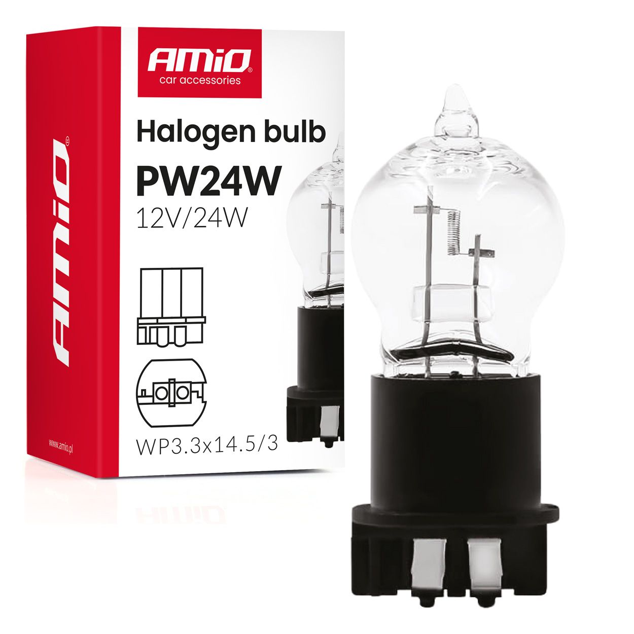 Сијалица PW24W WP3.3x14.5-3 12V 24W AMIO-04409