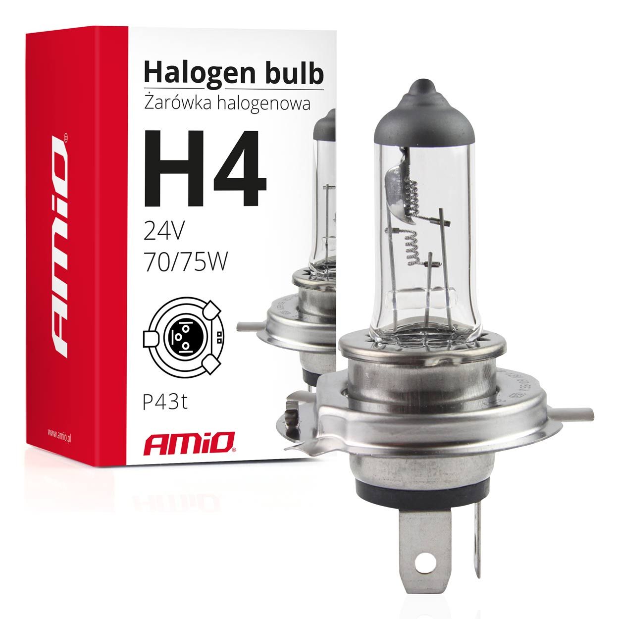 Сијалица AMIO-01267 H4 24v 75/70w