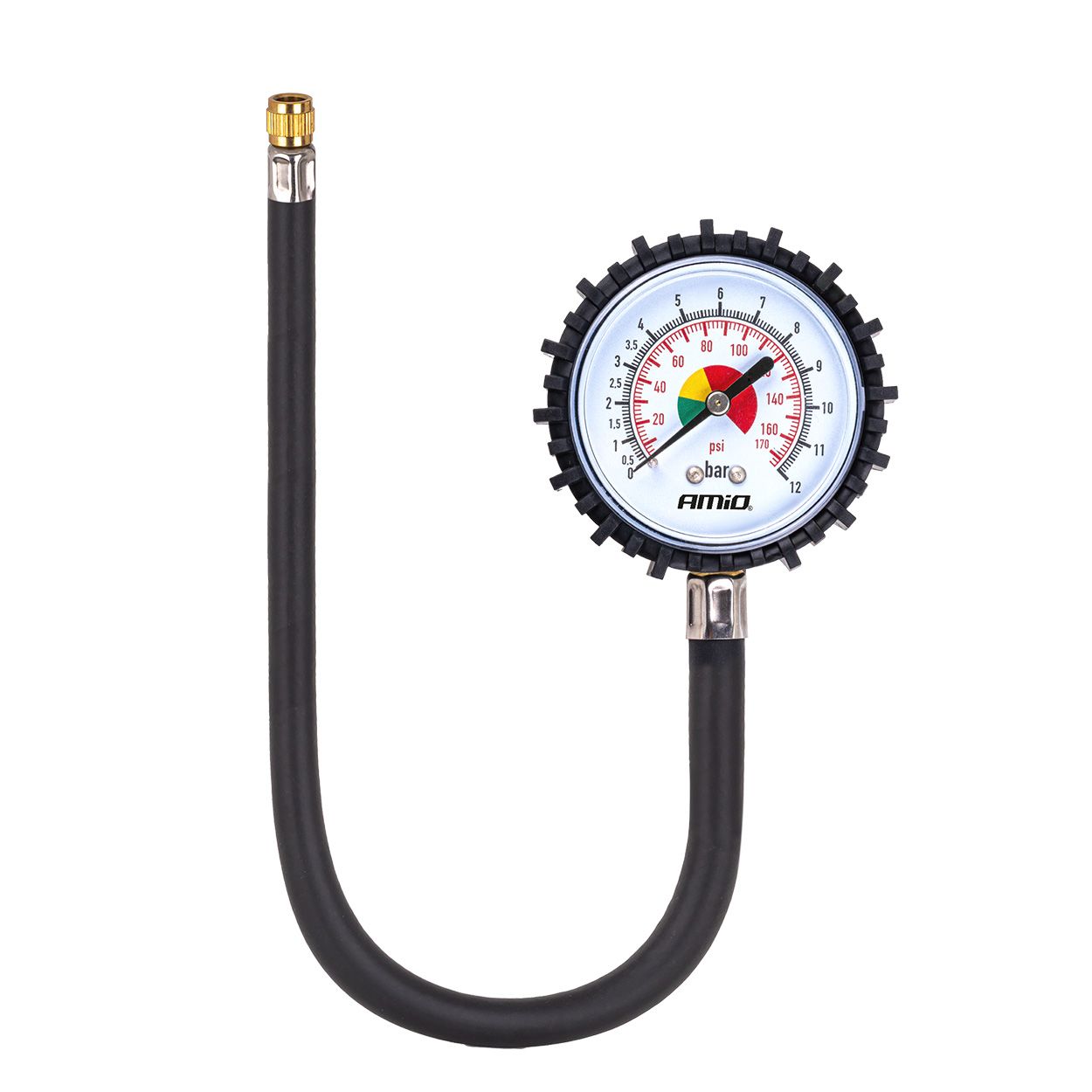 Механички мерач за притисок на гуми 30cm 12 bar AMIO-04468