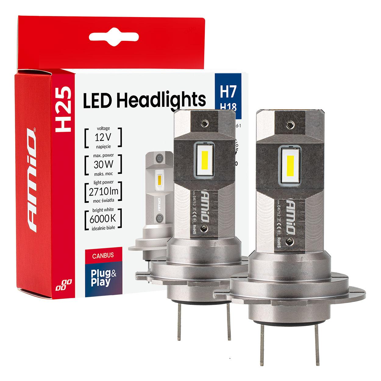 Сијалица LED AMIO-04712 H25 H7/H18 12v