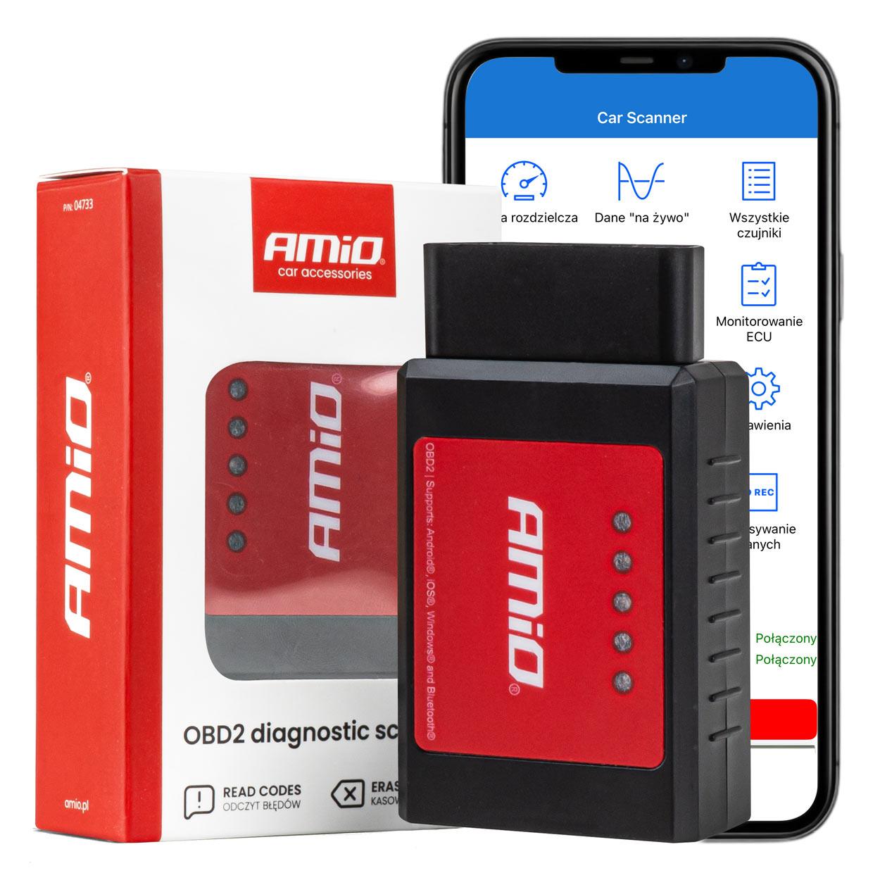 Тестер OBD2 BT XL  AMIO-04733