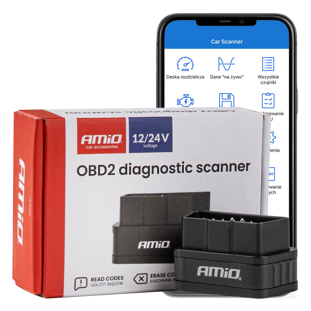 Тестер OBD2 BT PIC25K80 DC24K AMIO-04731