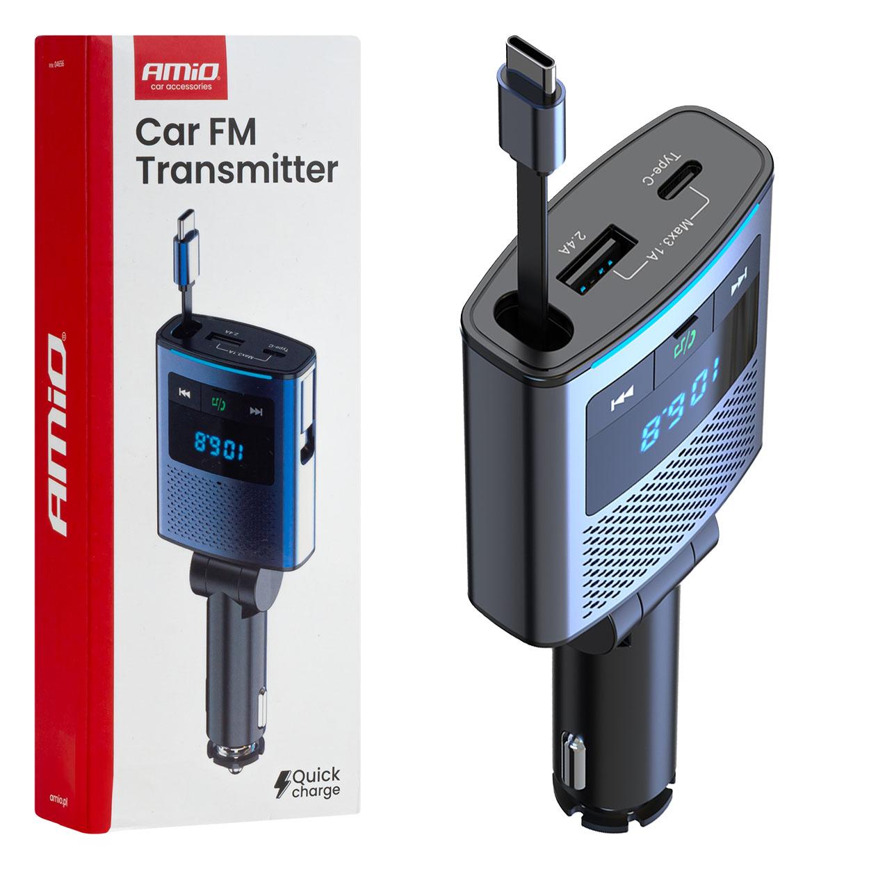 Автомобилски предавател USB A/USB C AMIO-04656