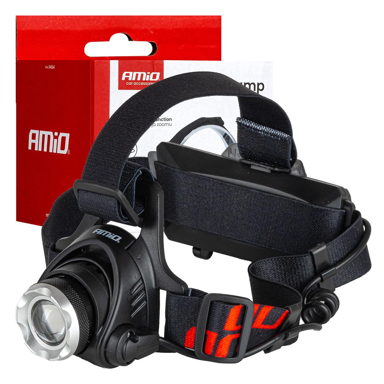 Светилка за на глава 3600mAh T6 AMIO-04664