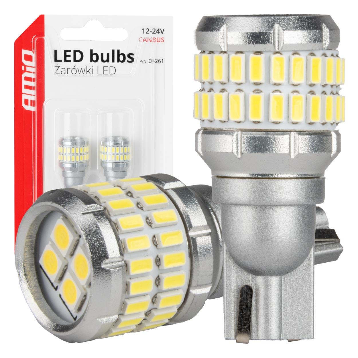 Сијалица LED T15 W16W 48SMD 3030White 12V/24V AMIO-04261