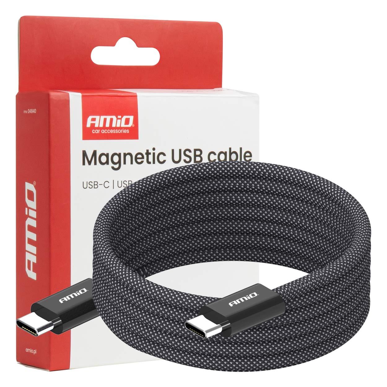 Кабел USB-C to USB-C 60W 1m AMIO-04840