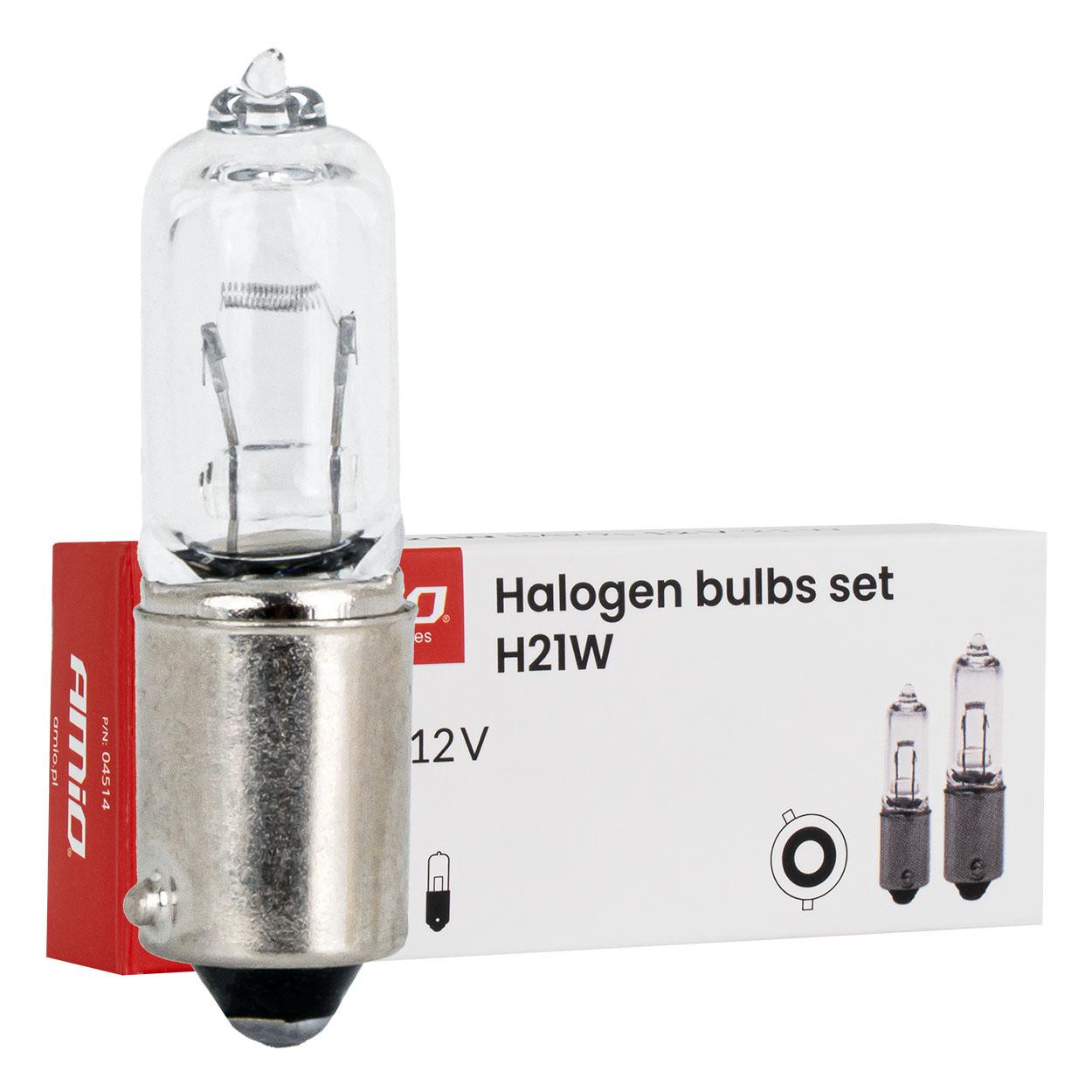 Сијалица AMIO-04514 H21W 12V BAY9s 10PCS