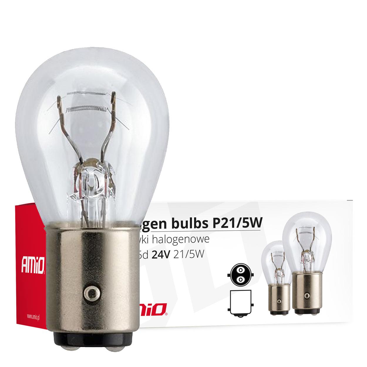 Сијалица P21W/5W BAY15D 24V 10pcs AMIO-01007