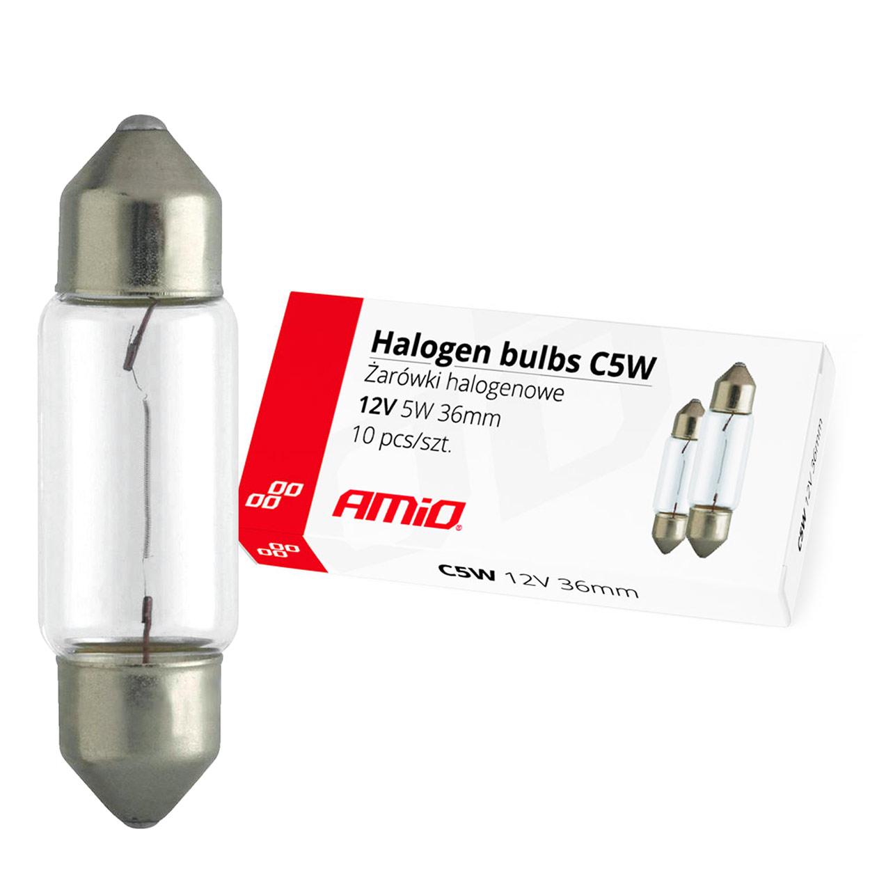 Сијалица AMIO-01486  C5W SV 8,5-8 36MM 12v 10pcs