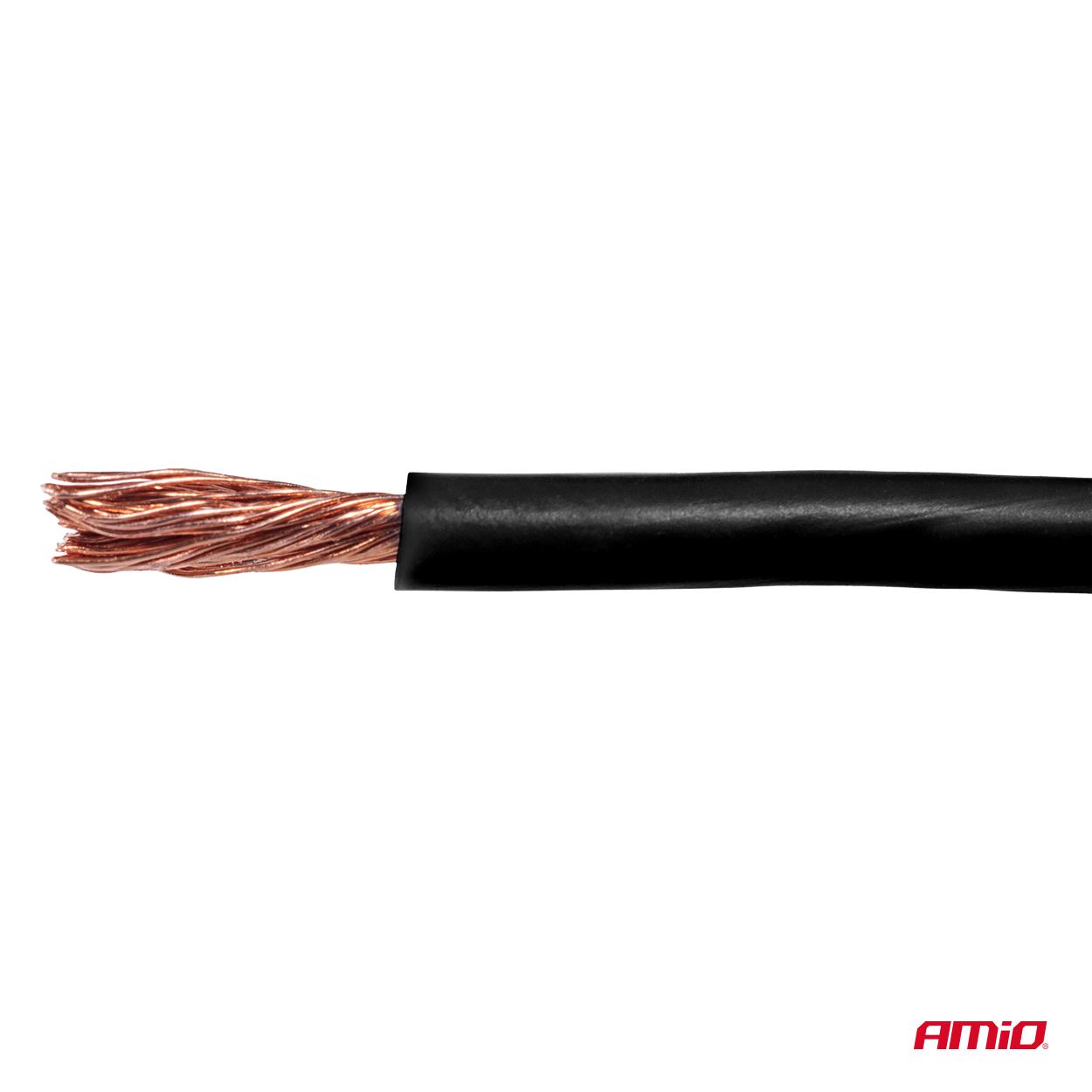 Кабел CCa 1x1mm2  5A 12/230V black AMIO-04454