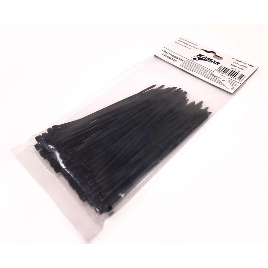 Стеги пластични AKC0044 4,8 x 250 1/100pcs Црна