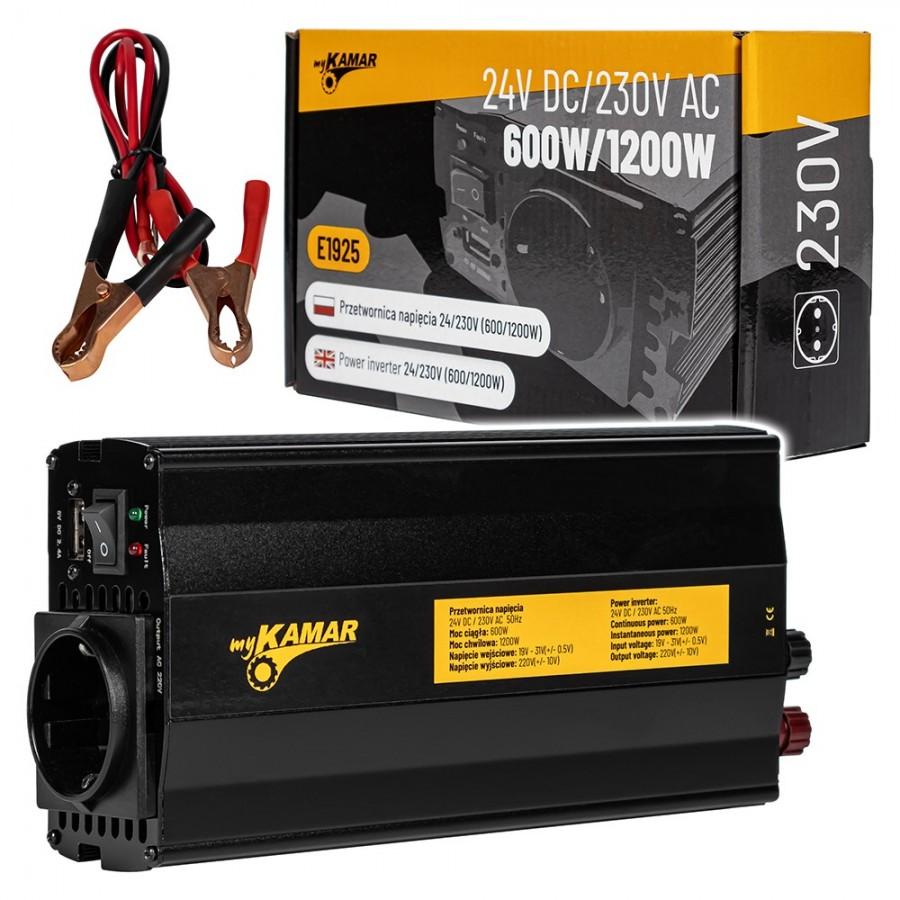 Инвертер на напон E1925 24/230V (600/1200W)