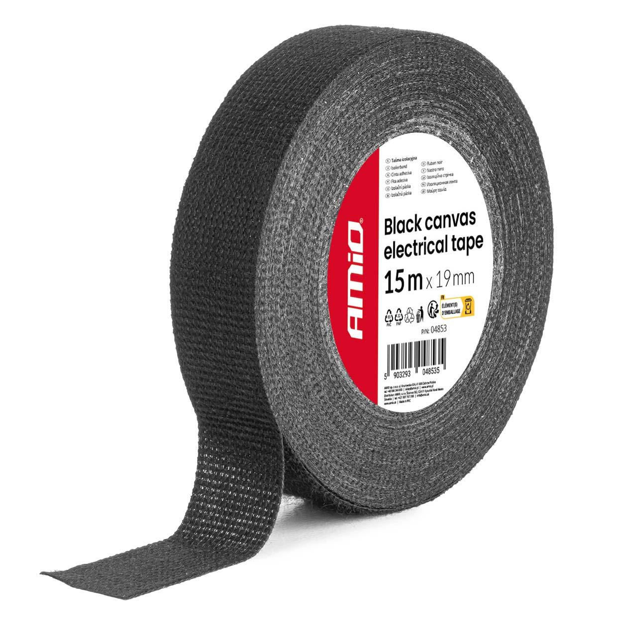 Изолир трака црна 19mm x 15m x 0.4mm AMIO-04853