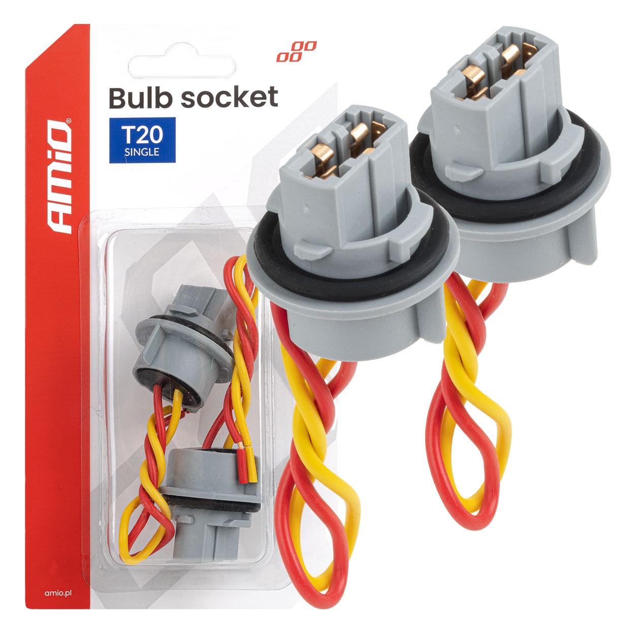 Пластична фасонка T20 2pcs 7440/W3x16d AMIO-04833