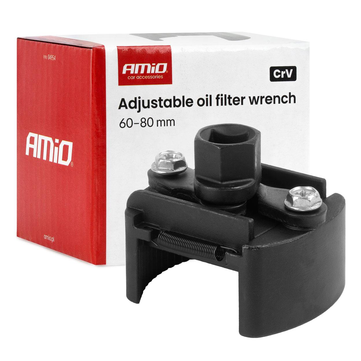 Клуч за филтри за масло 60-80mm AMIO-04954