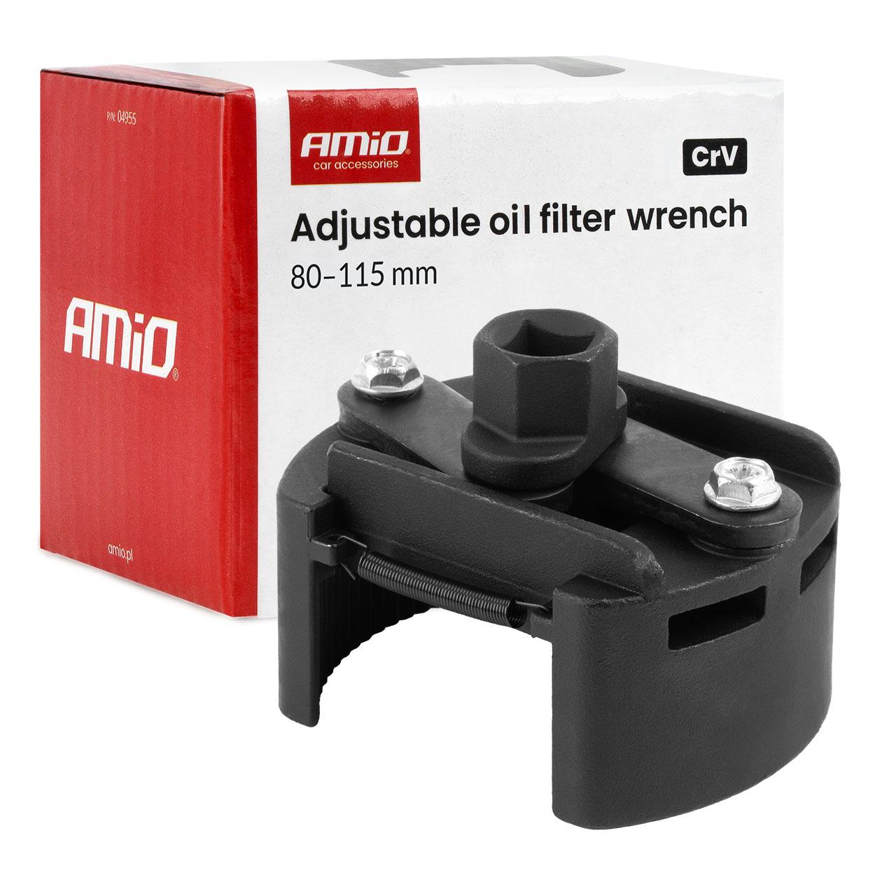 Клуч за филтри за масло 80-115mm AMIO-04955